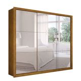 Guarda-Roupa Casal com Espelho Veneza Gold Imbuia 3 Pt 4 Gv