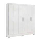 Guarda-Roupa Casal Prático 6 PT 3 GV Branco