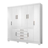 Guarda-Roupa Casal Realce II 8 PT 4 GV Branco