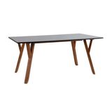 Mesa de Jantar Retangular Ipiranga Preta e Mel 160 cm