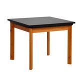 Mesa de Jantar Extensível Retangular Marea Preta e Castanho 151 cm