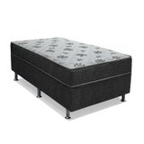 Cama Box Solteiro Conjugada Dream Molas Nanolastic (43x88x188) Cinza