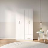 Guarda-roupa Solteiro Sydney 4pt 2gv Branco