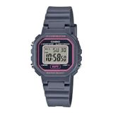 Relógio Infantil Feminino Casio Cinza E Rosa Pequeno Digital