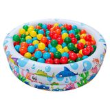 Piscina Infantil Inflável 180 Litros Colorida + 50 Bolinhas