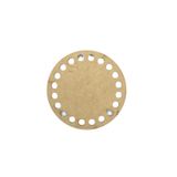 Base De Crochê Redonda Cesto Fio Malha Mdf Cachepô - 10 Cm