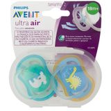 Chupeta Ultra Air Dupla Decorada 18m+ Menino - Avent