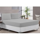 Lençol King Size Cinza 400 Fios Hospital Hotel 3 Peças
