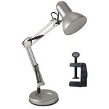 Luminária Mesa 2x1 Metal Abajur Lâmpada Articulável Base Garra Flex MT-811c