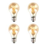 Kit 4 Lampada Filamento Bulbo Led 4w Retro E27 2200k Alz72