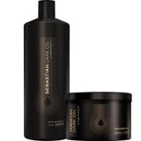 Kit Wella Dark Oil Shampoo 1l + Mascara Capilar 500ml