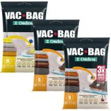 Kit 3 Saco Vacuo Vacbag Guardar Roupa Embalagem Grande Médio