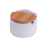 Saleiro De Mesa Porcelana Lyor Tampa Madeira