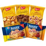 Kit Biscoitos Em Sache Cream Cracker Amanteigados Bauducco Renata 380 Und