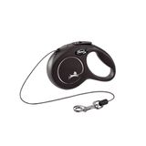 Guia Retratil Flexi New Classic Corda Pp Preto Cães Até8kg