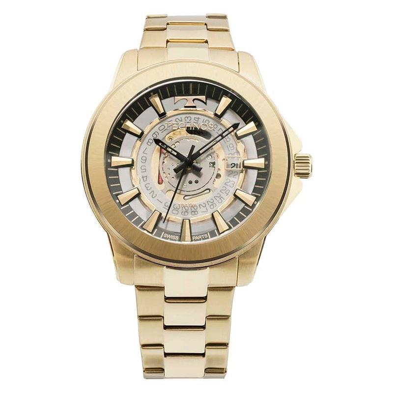 Relógio Technos Masculino Classic Suiço F06111aa/4w Dourado