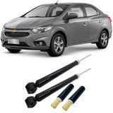 Amortecedor + Kit Batente Chevrolet Prisma Traseiro 2013 Até 2019 O Par