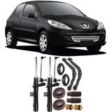 Amortecedor + Bandeja + Kit Batente + Bieleta Peugeot 207 Dianteiro 2003 AtÃ© 2013 O Par