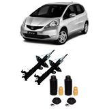 Amortecedor + Kit Batente Honda New Fit Dianteiro 2009 AtÃ© 2014 O Par