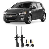 Amortecedor + Kit Batente Chevrolet Sonic Dianteiro 2012 AtÃ© 2014 O Par