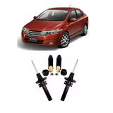 Amortecedor + Kit Batente Honda City Dianteiro 2009 AtÃ© 2014 - O Par