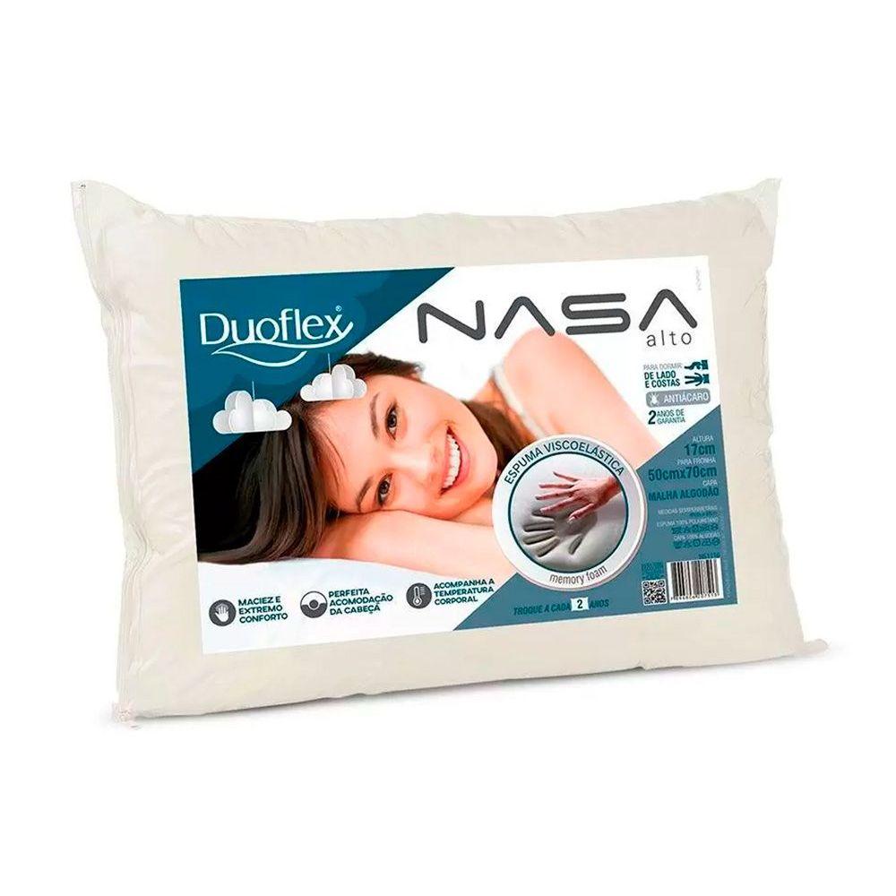 Travesseiro Viscoelastico Nasa Alto Luxo Ns1116 P Fronha 50x70x17 Duoflex