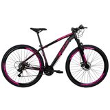 Bicicleta 29 KSW Cambios Shimano Aro 29 Freio A Disco 21V - PRETO/ROSA, 15
