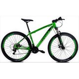 Bicicleta RINO EVEREST 29 Freio a Disco - Cambios Shimano 24v com Trava - VERDE 21