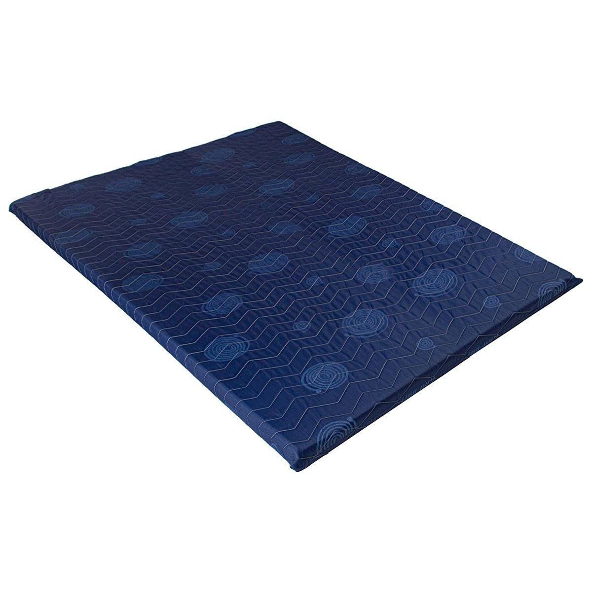 Colchonete Viuva D20 Napa Azul Impermeavel Lavavel 128x188x4 Luckspuma