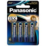 Pilha Alcalina Premium Aa com 4 Panasonic