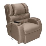 Poltrona Reclinável Motorizada Imperial Suede Chocolate