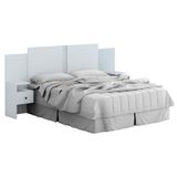 Cabeceira Cama Box Madeirado Casal Queen Carla 2 Gavetas Branco Acp