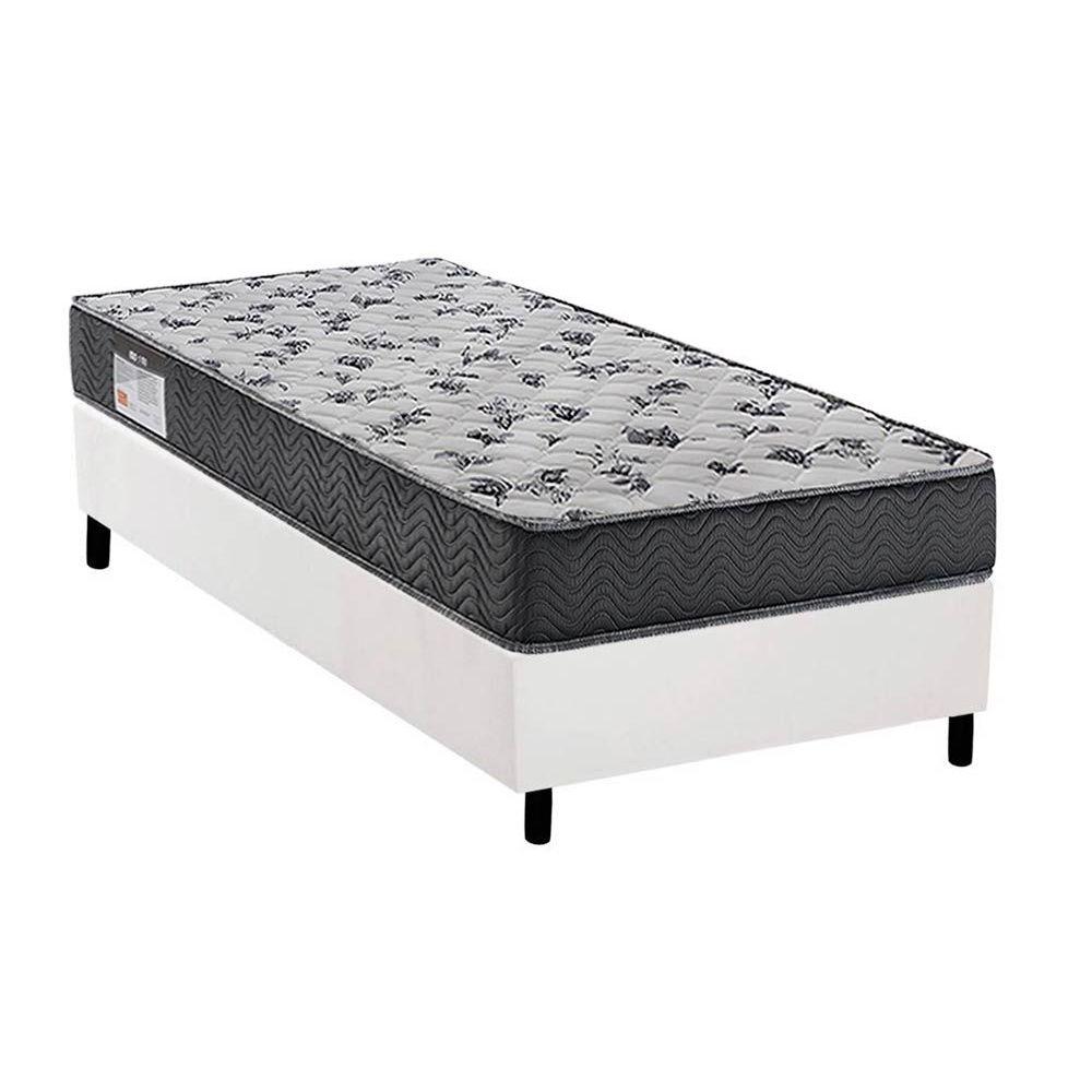 Cama Box Solteiro Colchao Anatomico Ortobom D33 Ep Fort Tech Iso 100 Base Crc Courano White 88x188