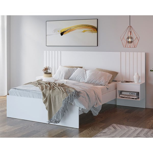 Cama Casal Quarto Zara Com Mesa De Cabeceira