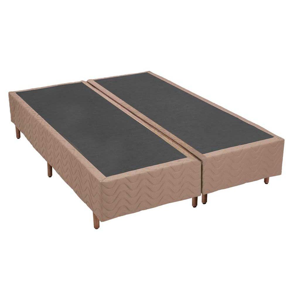 Cama Box Base Queen Universal Bordado Clean 158x198x25 Polar