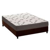 Cama Box Casal Colchao Espuma D45 Ortobom Light Saude Base Crc Suede Brown 138x188