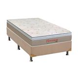 Cama Box Solteiro Colchao Molas Orthoflex Bonnel Florenca Base Crc Suede Clean 88x188