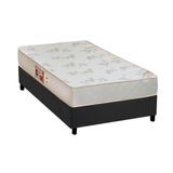 Cama Box Solteiro Colchao Espuma D33 Castor Sleep Max Relax Base Crc Suede Gray 88x188