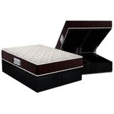 Cama Box Bau Casal Colchao Espuma D33 Probel Prodormir Advanced Base Crc Suede Black 138x188