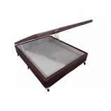 Cama Box Bau Viuva Courano Brown New 128x188x35 Castor