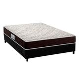 Cama Box Casal Colchao Espuma D33 Probel Advanced Base Crc Suede Black 138x188