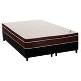 Cama Box Queen Colchao Ortopedico Ortobom Exclusive Ortopillow Base Crc Suede Black 158x198