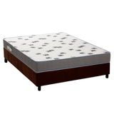 Cama Box Casal Colchao Espuma D33 Ortobom Light Saude Base Crc Suede Brown 138x188