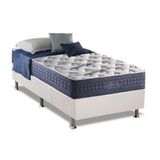 Cama Box Box Solteiro Colchao Molas Anjos Masterpocket Ensacadas Blue Sea Base Crc Courano White 96x203