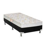 Cama Box Solteiro Colchao Espuma Castor D28 Sleep Max Base Crc Suede Black 88x188