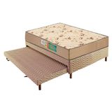 Cama Box C Auxiliar Casal Colchao Espuma Polar D33 Perola Clean Base Crc Rustico Clean 138x188