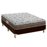 Cama Box Casal Colchao Espuma Probel D45 Prodormir Advanced Base Crc Suede Brown 138x188