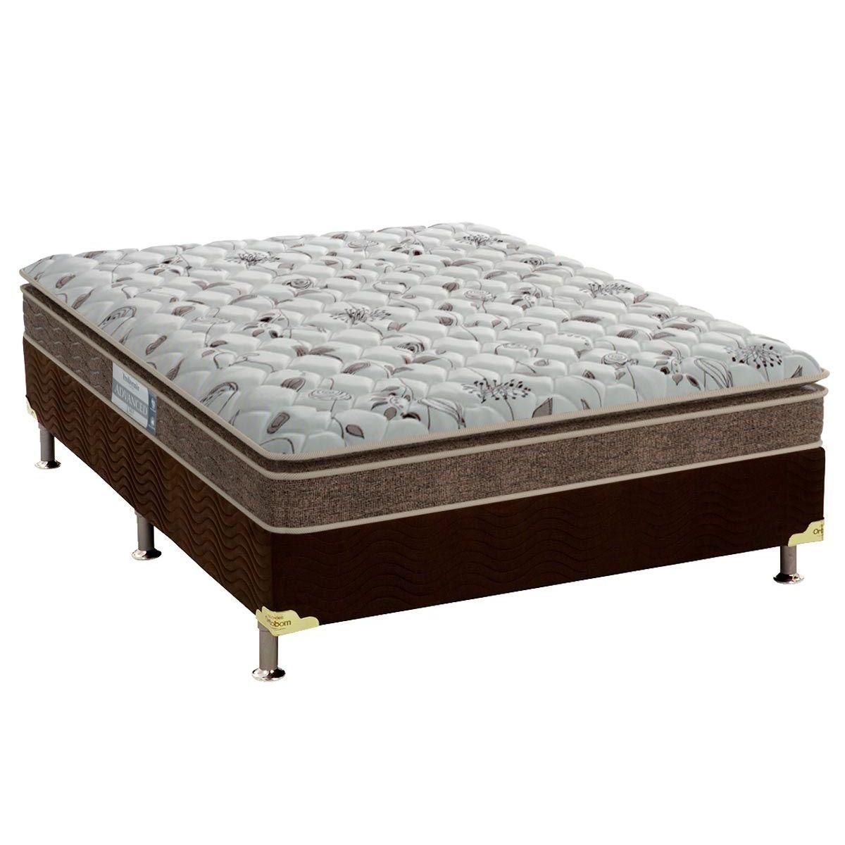 Cama Box Casal Colchao Espuma Probel D45 Prodormir Advanced Base Crc Suede Brown 138x188