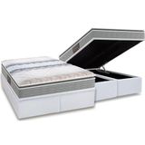 Cama Box Bau Queen Colchao Espuma Pelmex D28 Active Extra Firme Base Crc Courano White 158x198