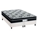 Cama Box Queen Colchao Molas Probel Prolastic Born Base Crc Courano Branco 158x198
